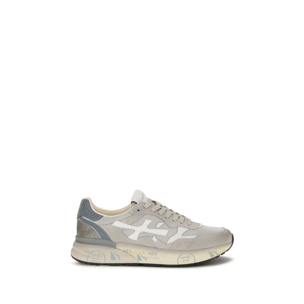 Premiata Gray Polyester Low Top Sneakers | Regal Royce