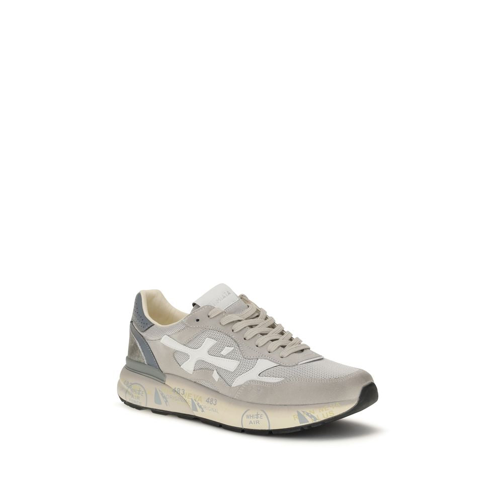 Premiata Gray Polyester Low Top Sneakers | Regal Royce