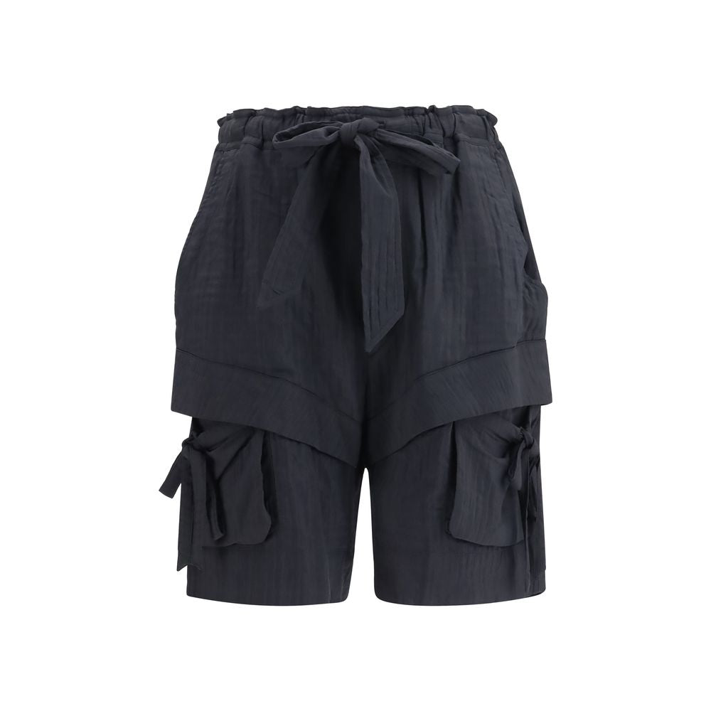 Marant Etoile Black Viscose Bermuda Shorts | Regal Royce