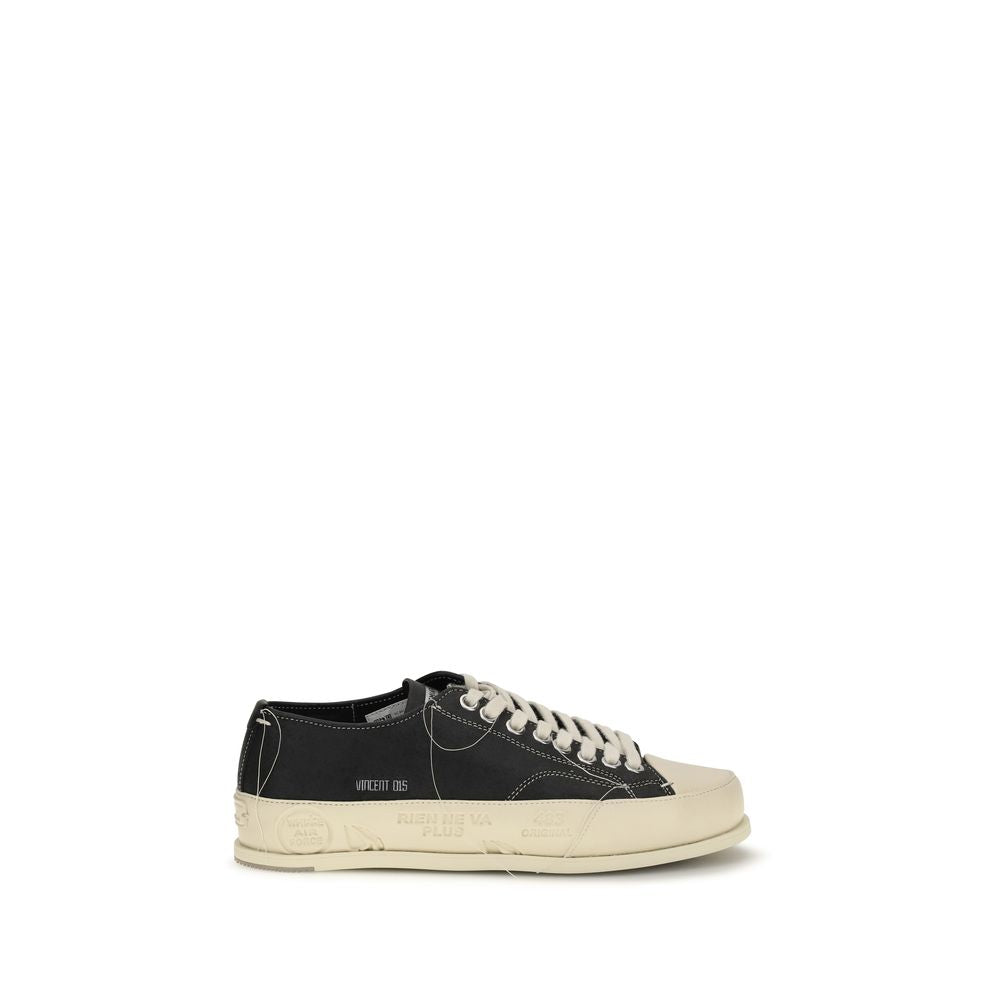Premiata Black Calf Leather Bos Taurus Low Top Sneakers | Regal Royce