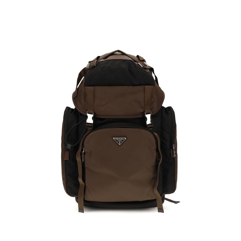 Prada Brown Recycled Polyamide Backpack | Regal Royce
