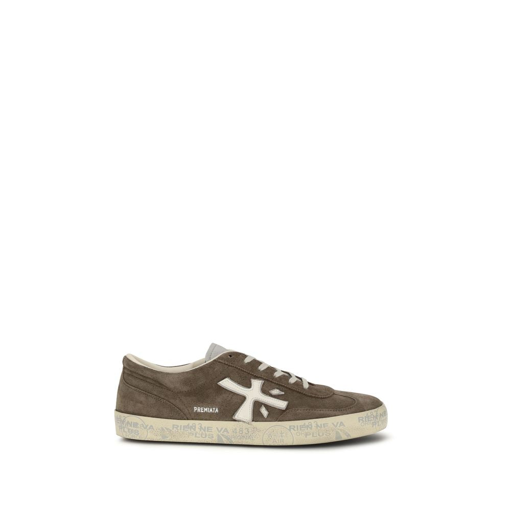 Premiata Brown Calf Leather Bos Taurus Low Top Sneakers | Regal Royce