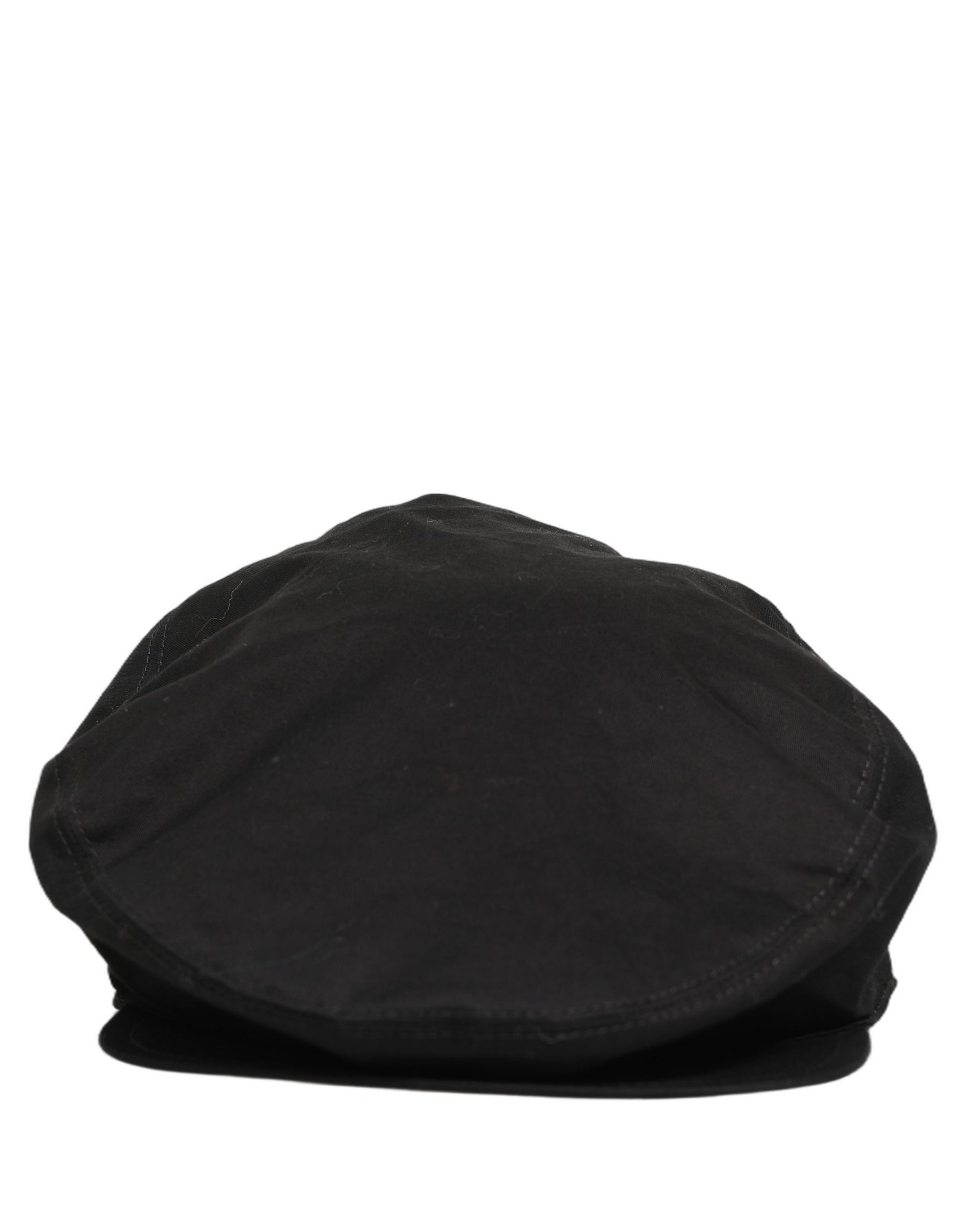 Dolce & Gabbana Men Black Cotton Stretch Newsboy Cloth Capello Hat | Regal Royce