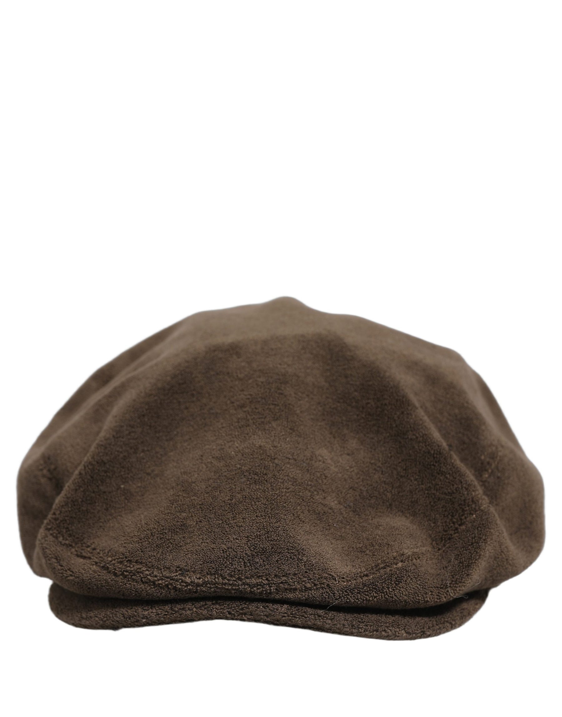 Dolce & Gabbana Men Brown Cotton Newsboy Cloth Capello Hat | Regal Royce