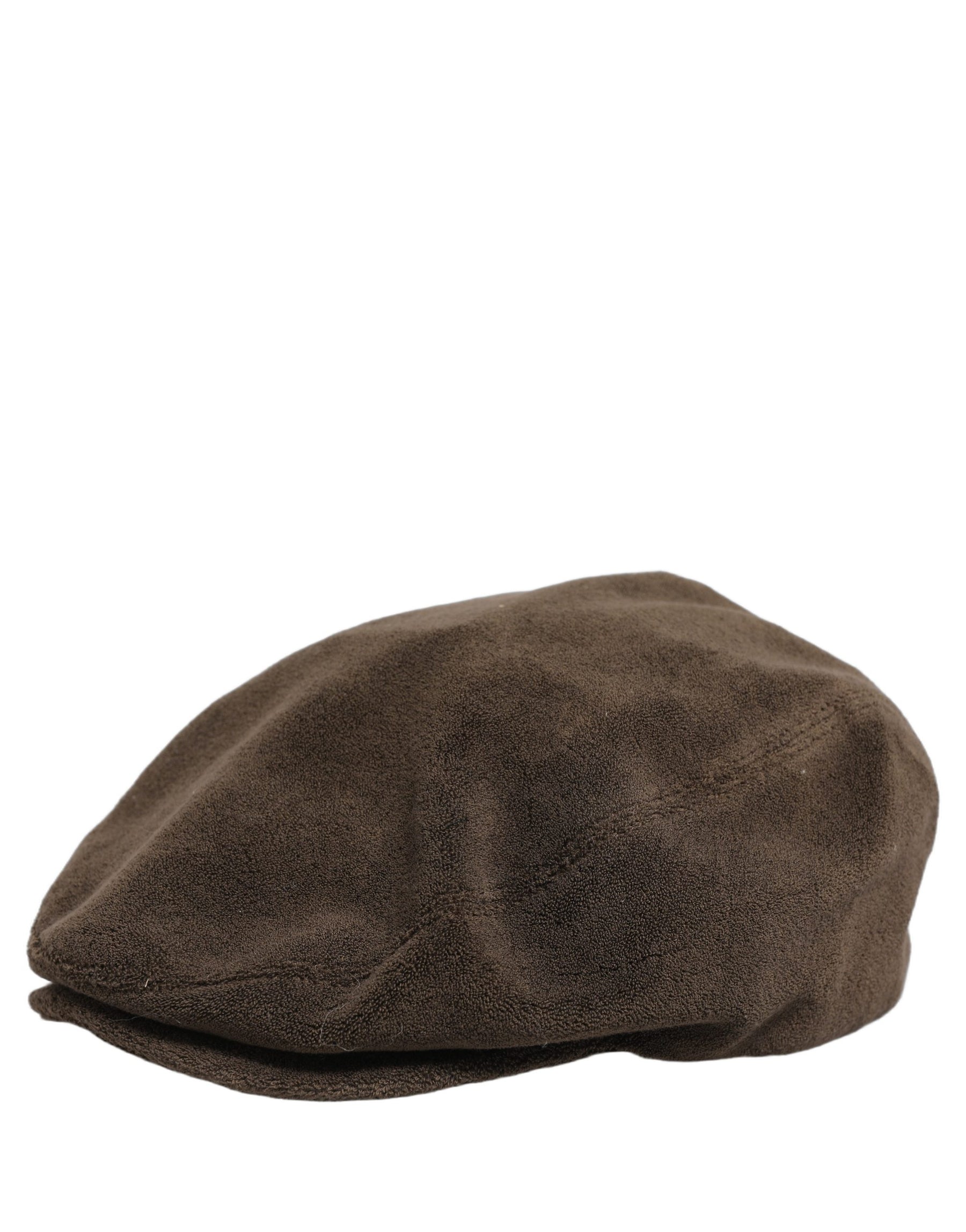 Dolce & Gabbana Men Brown Cotton Newsboy Cloth Capello Hat | Regal Royce