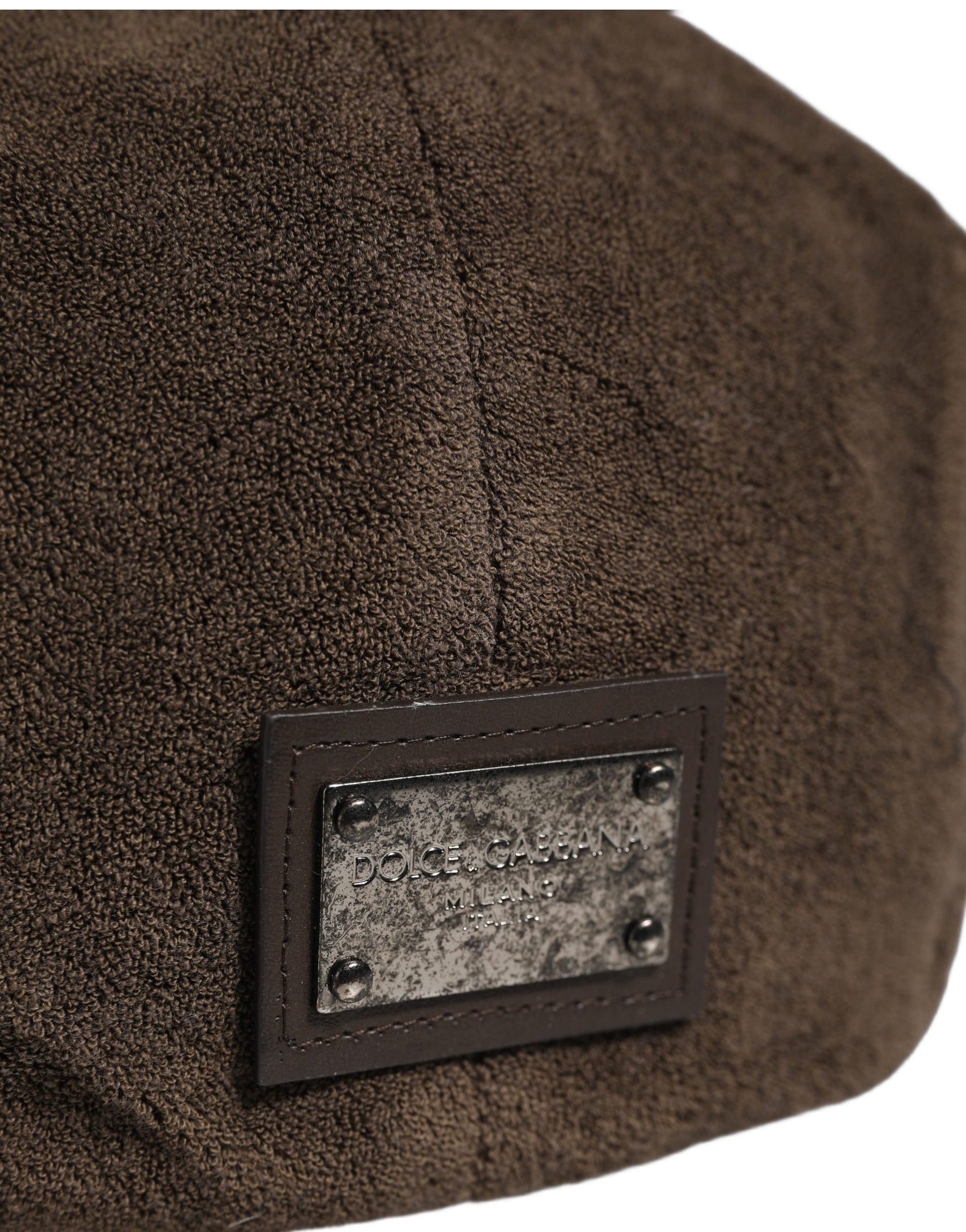 Dolce & Gabbana Men Brown Cotton Newsboy Cloth Capello Hat | Regal Royce