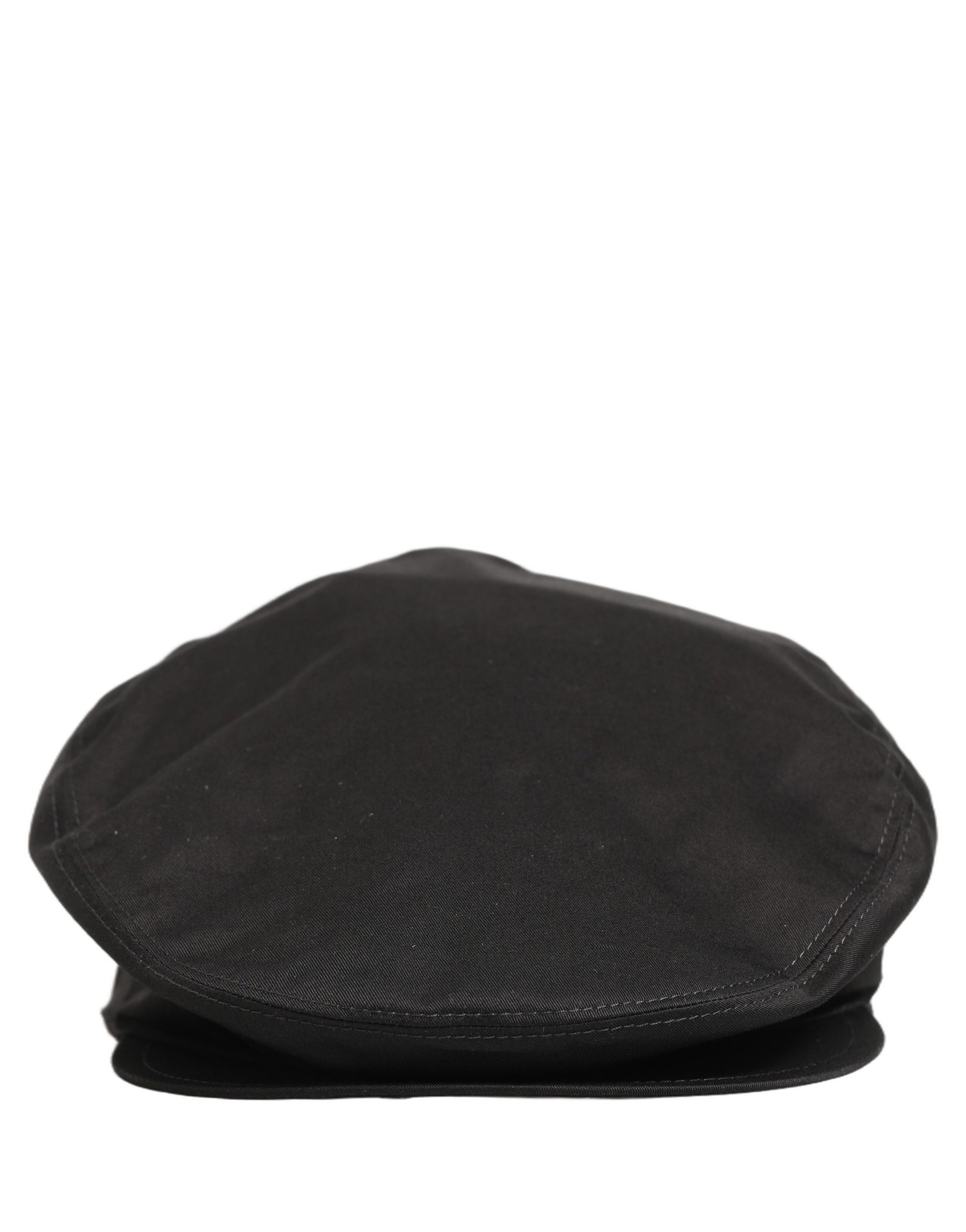 Dolce & Gabbana Men Black Cotton Stretch Newsboy Cloth Capello Hat | Regal Royce