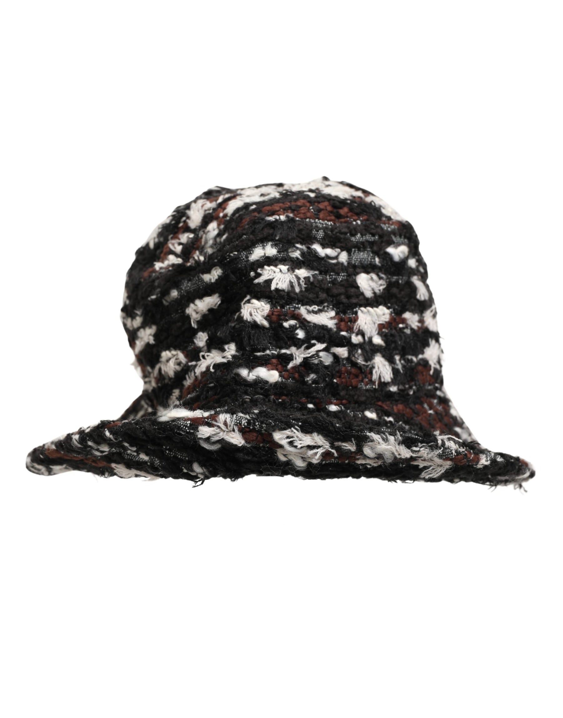 Dolce & Gabbana Women Multicolor Acrylic Tweed Bucket Capello Hat | Regal Royce