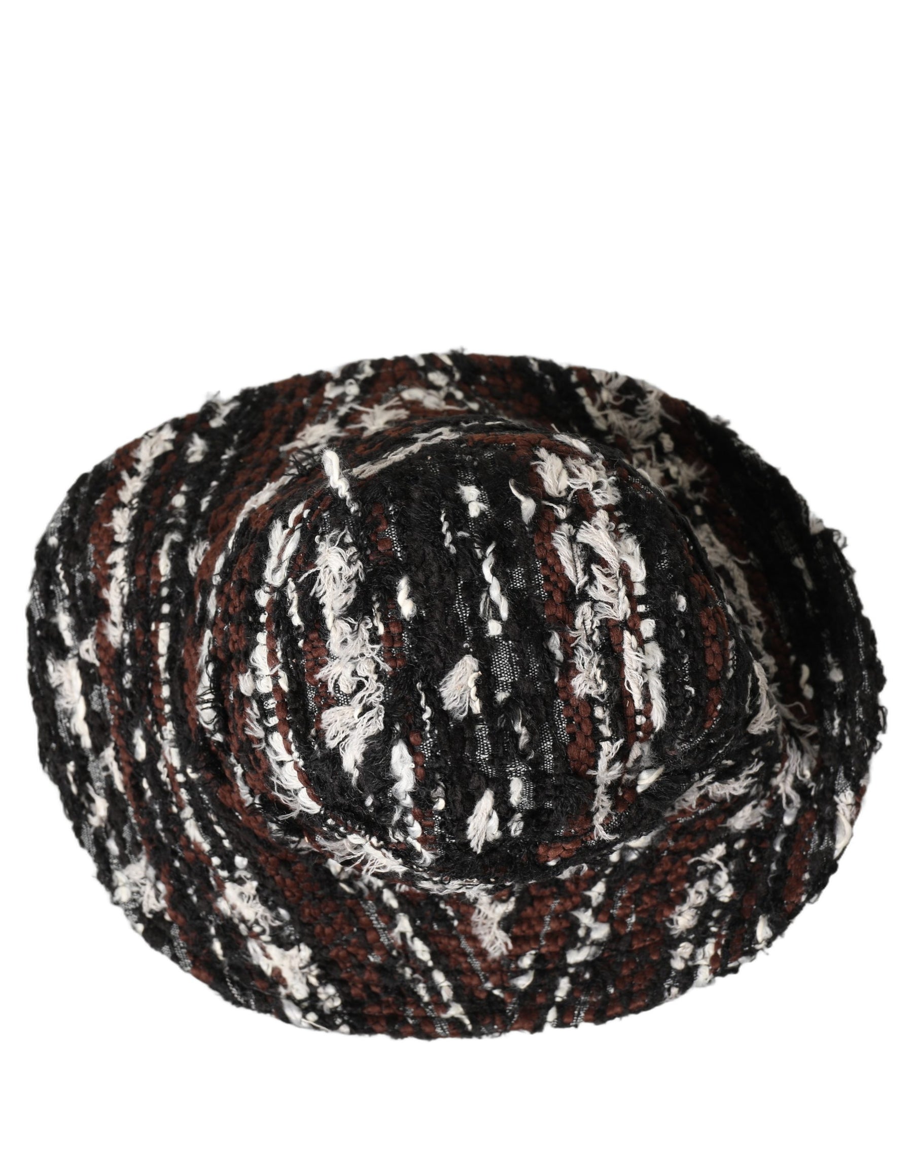 Dolce & Gabbana Women Multicolor Acrylic Tweed Bucket Capello Hat | Regal Royce