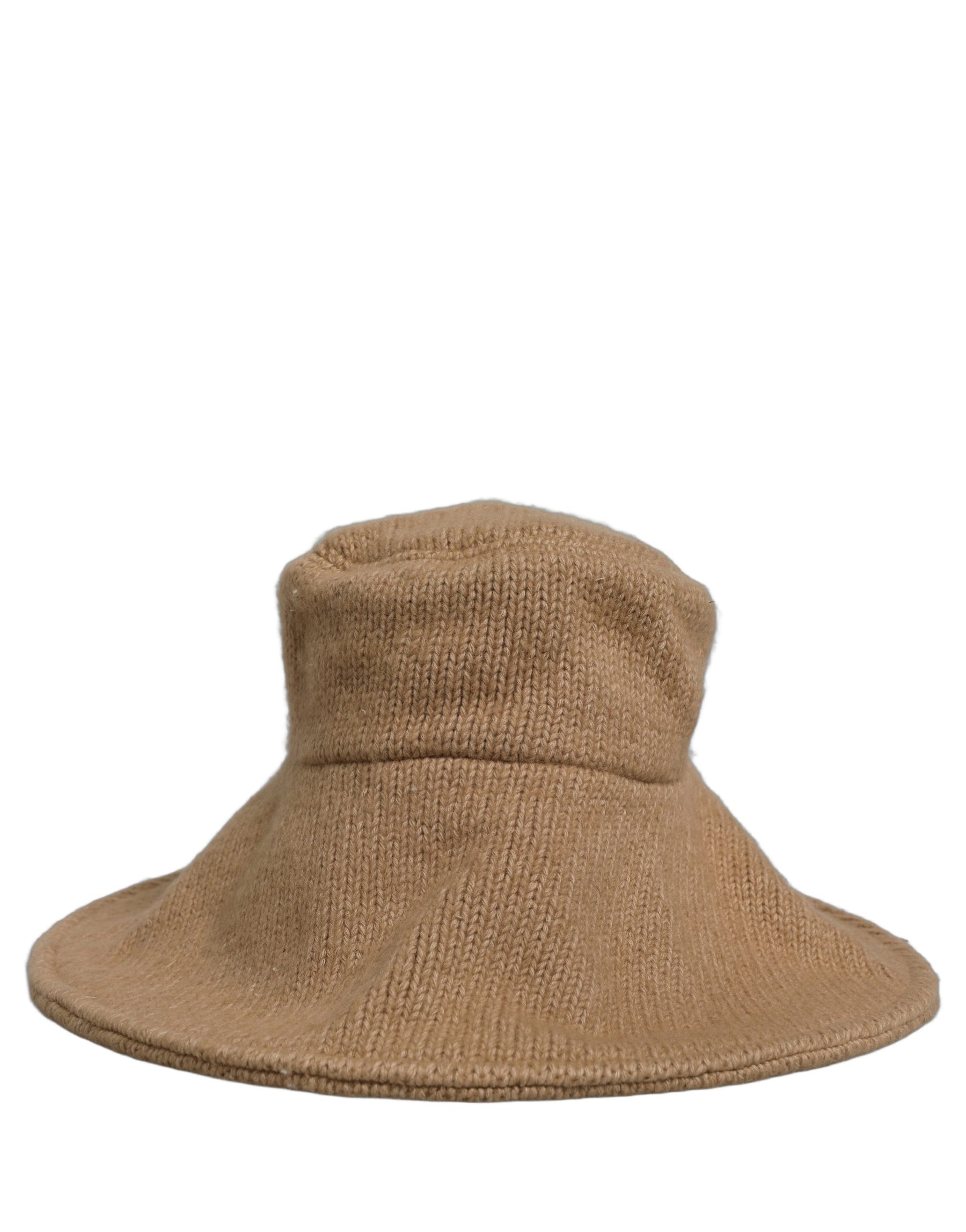 Dolce & Gabbana Women Brown Cotton Knit WideBrim Bucket Capello Hat | Regal Royce