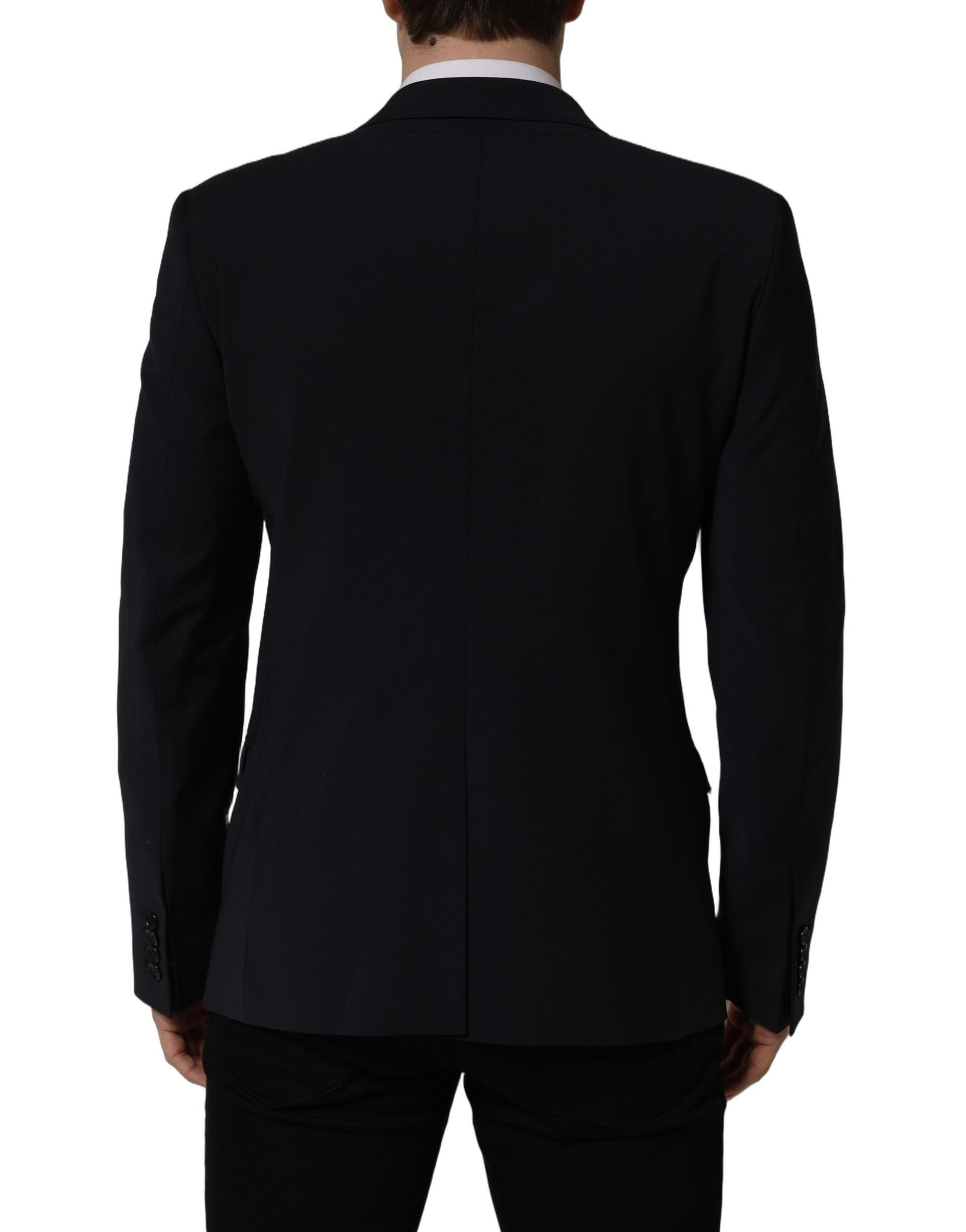 Dolce & Gabbana Black Wool Single Breasted Men Blazer Jacket | Regal Royce