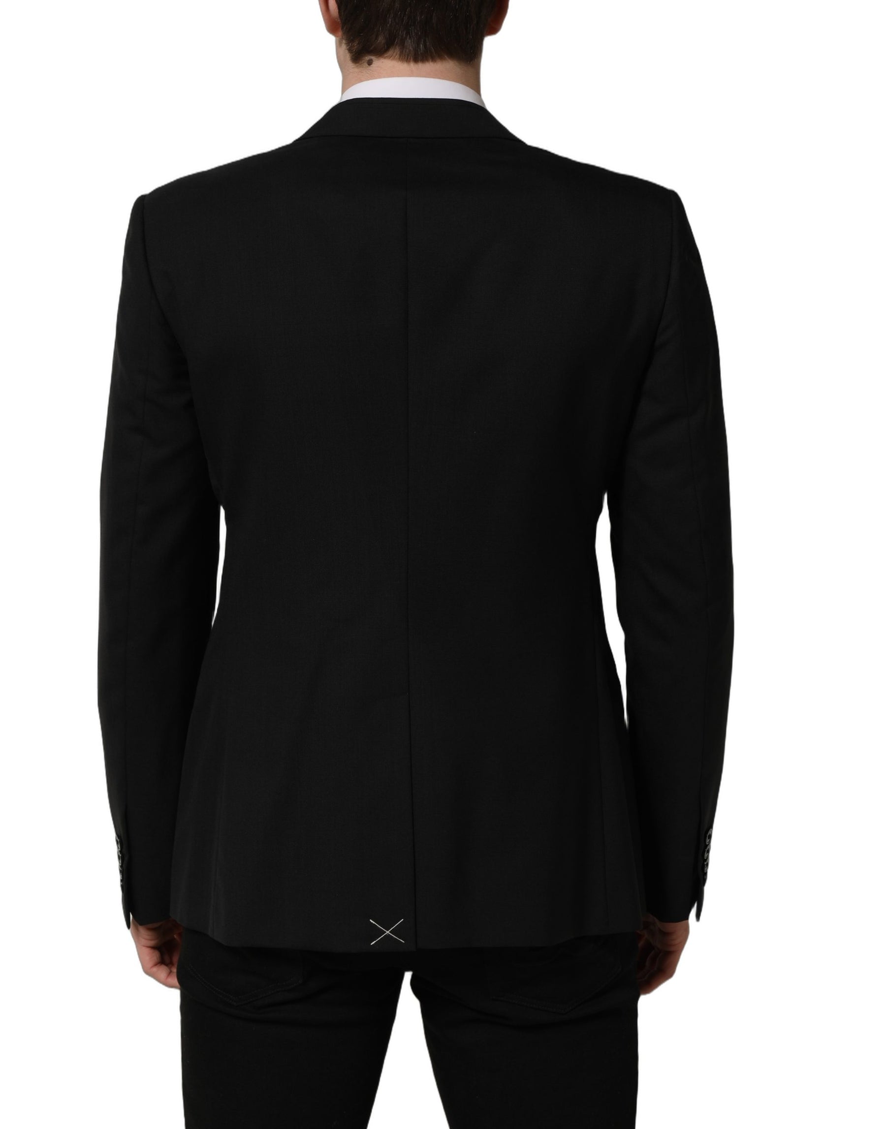 Dolce & Gabbana Black Wool Single Breasted Blazer Jacket | Regal Royce