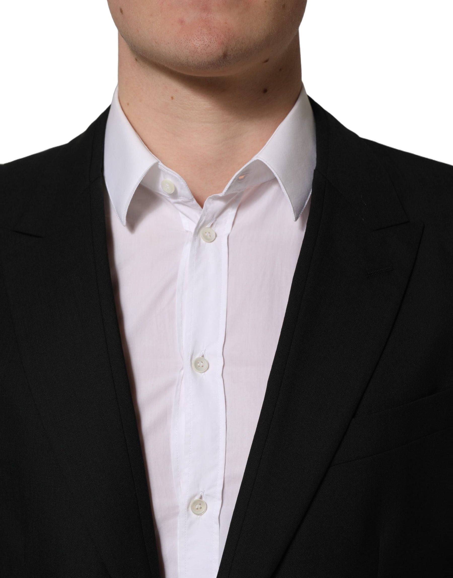 Dolce & Gabbana Black Wool Single Breasted Blazer Jacket | Regal Royce