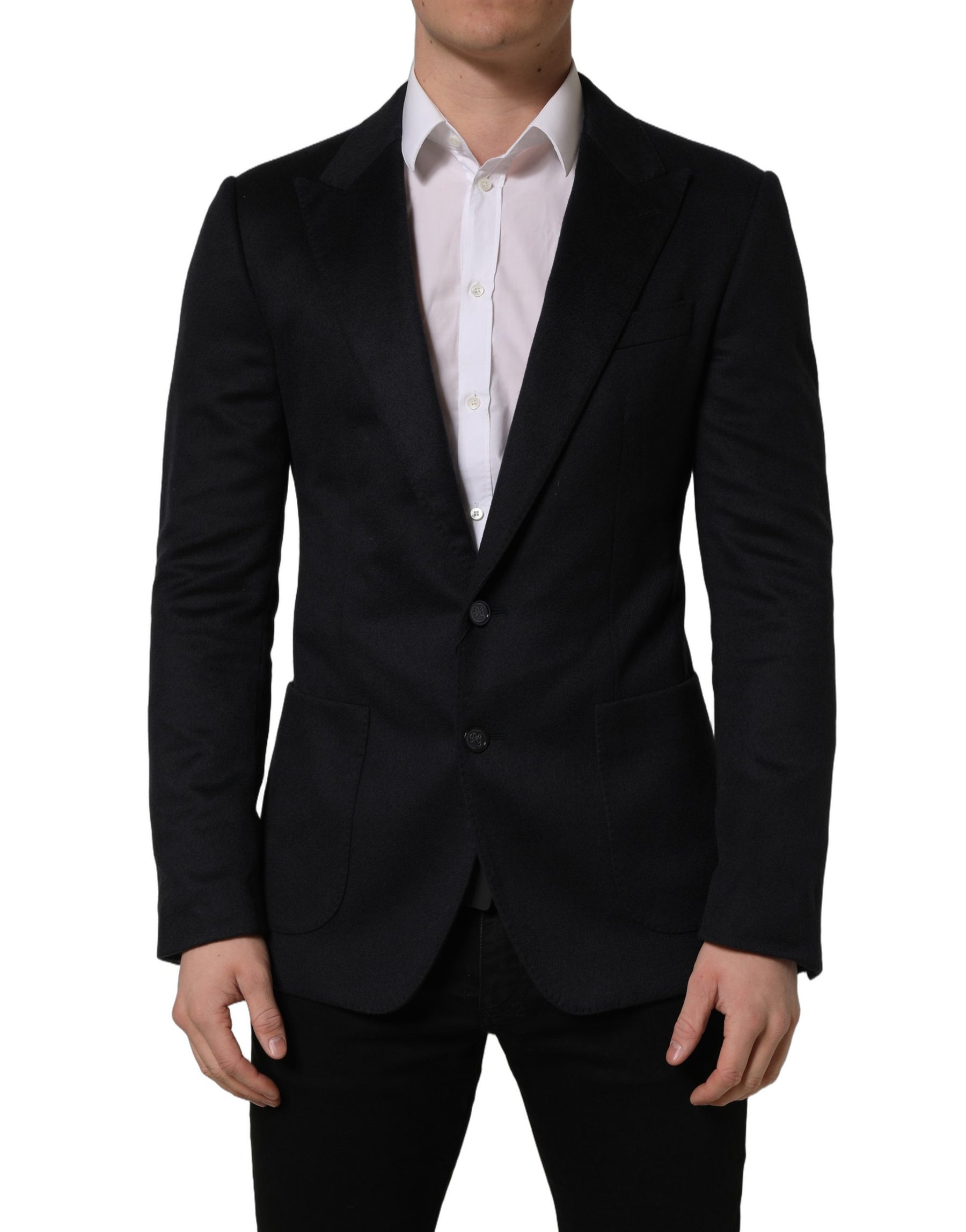 Dolce & Gabbana Black Cashmere Single Breasted Blazer Jacket | Regal Royce