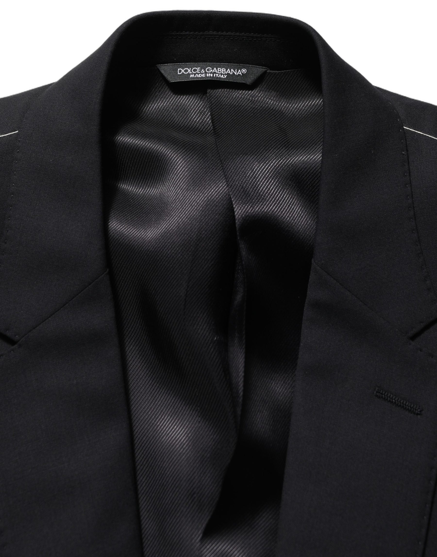 Dolce & Gabbana Black Wool Single Breasted Blazer Jacket | Regal Royce
