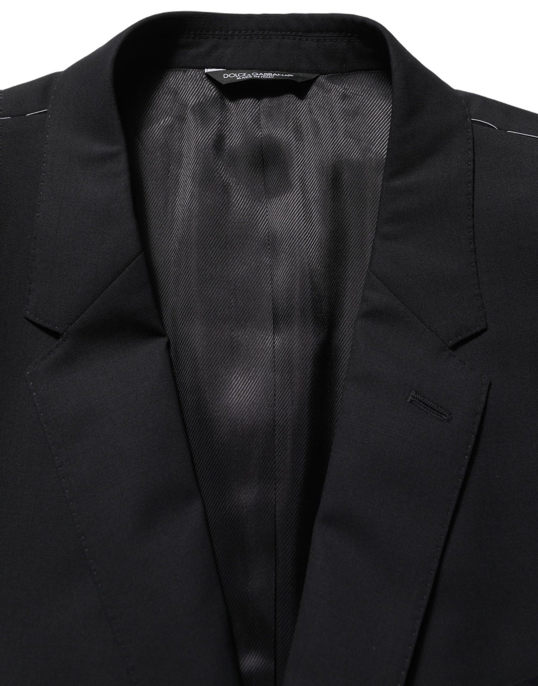 Dolce & Gabbana Black Wool Single Breasted Blazer Jacket | Regal Royce