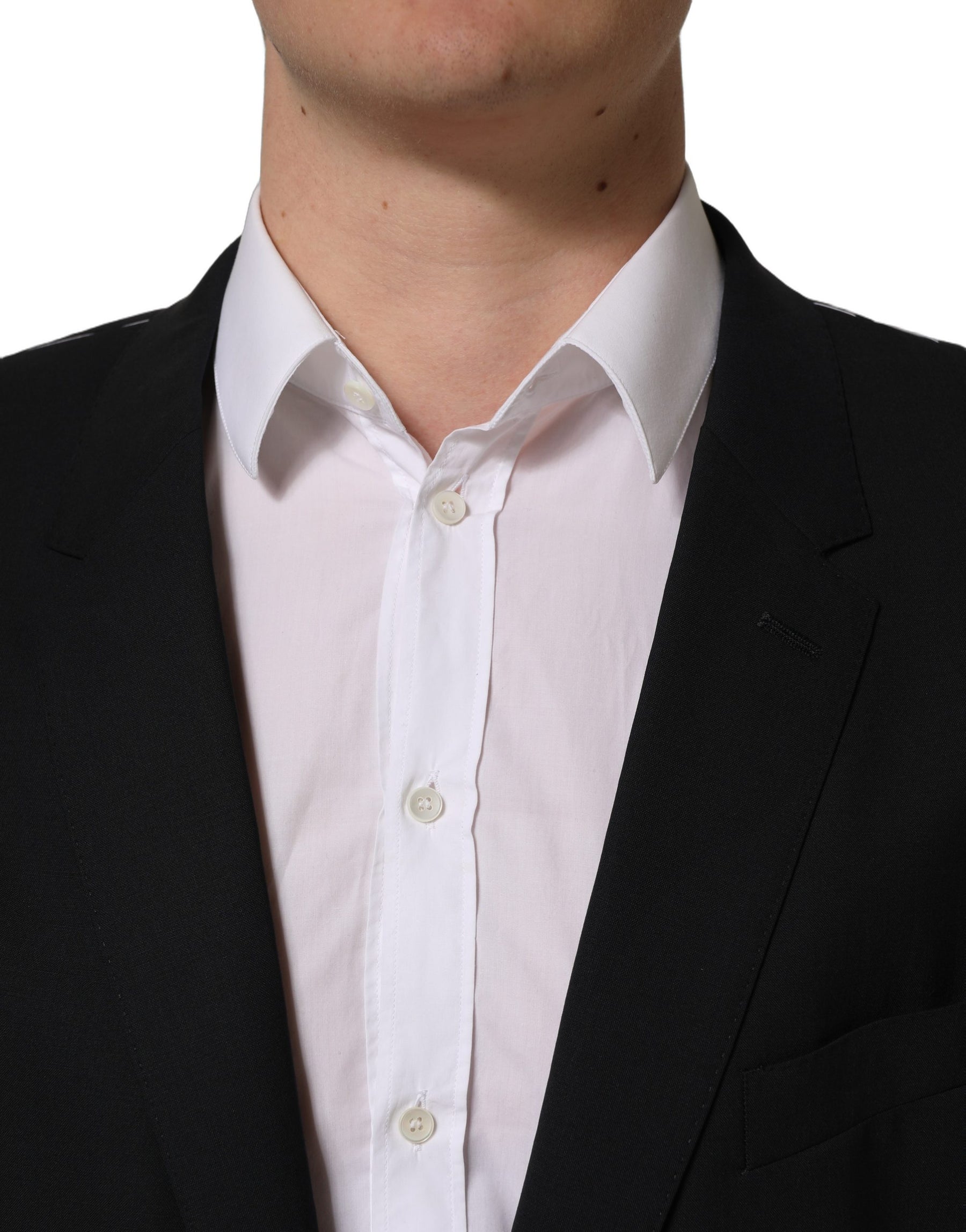 Dolce & Gabbana Black Wool Single Breasted Blazer Jacket | Regal Royce