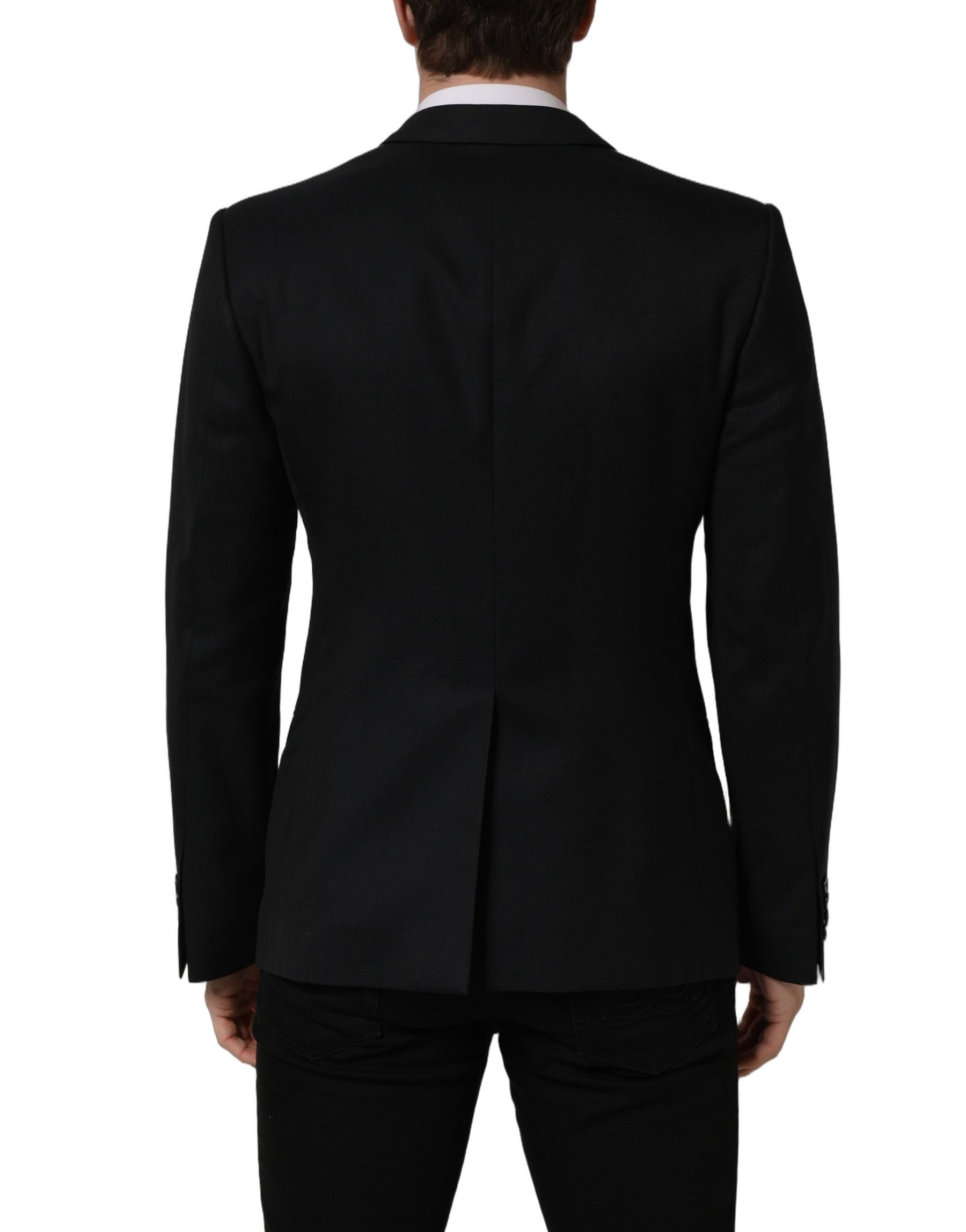 Dolce & Gabbana Black Wool Single Breasted Blazer Jacket | Regal Royce