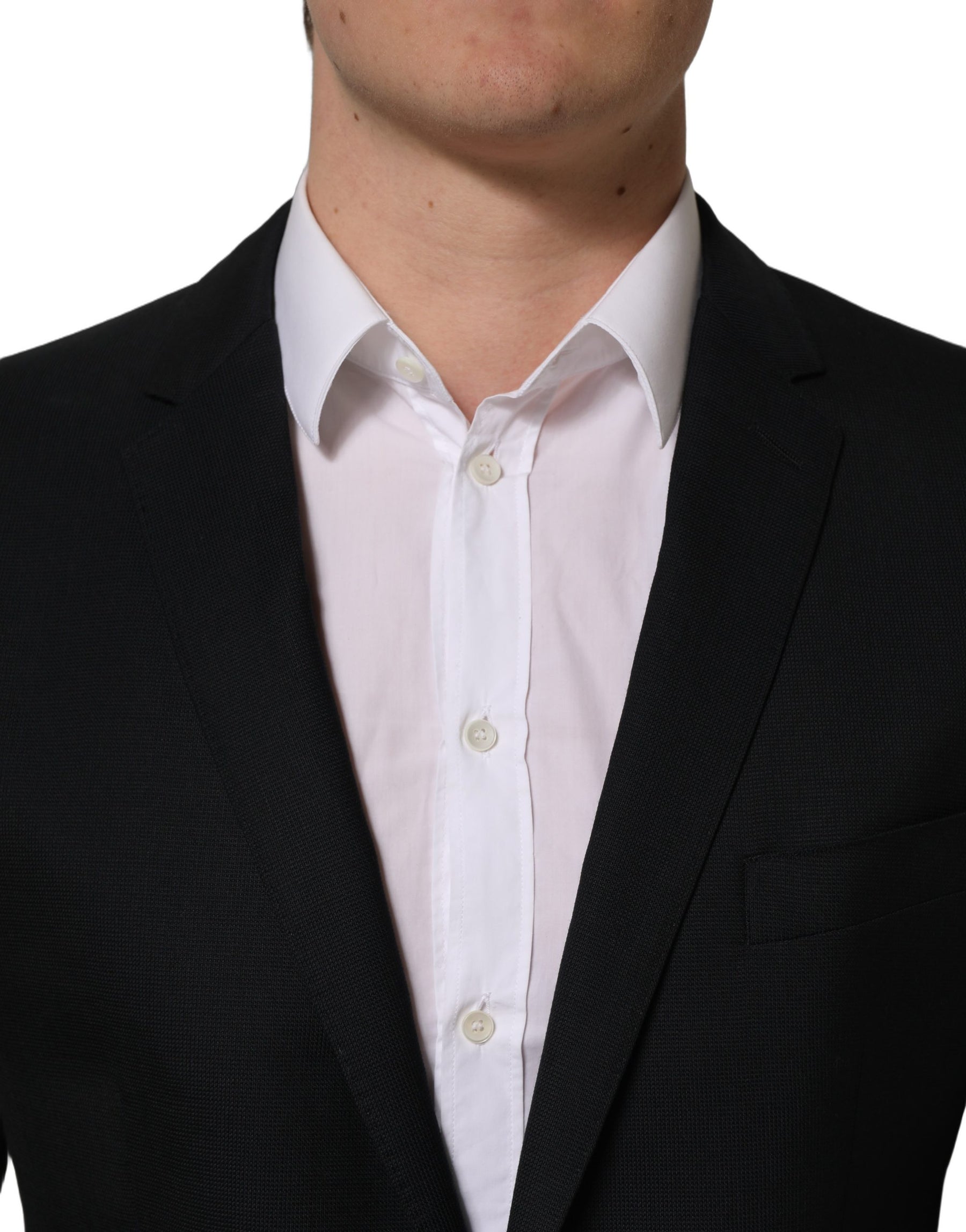 Dolce & Gabbana Black Wool Single Breasted Blazer Jacket | Regal Royce