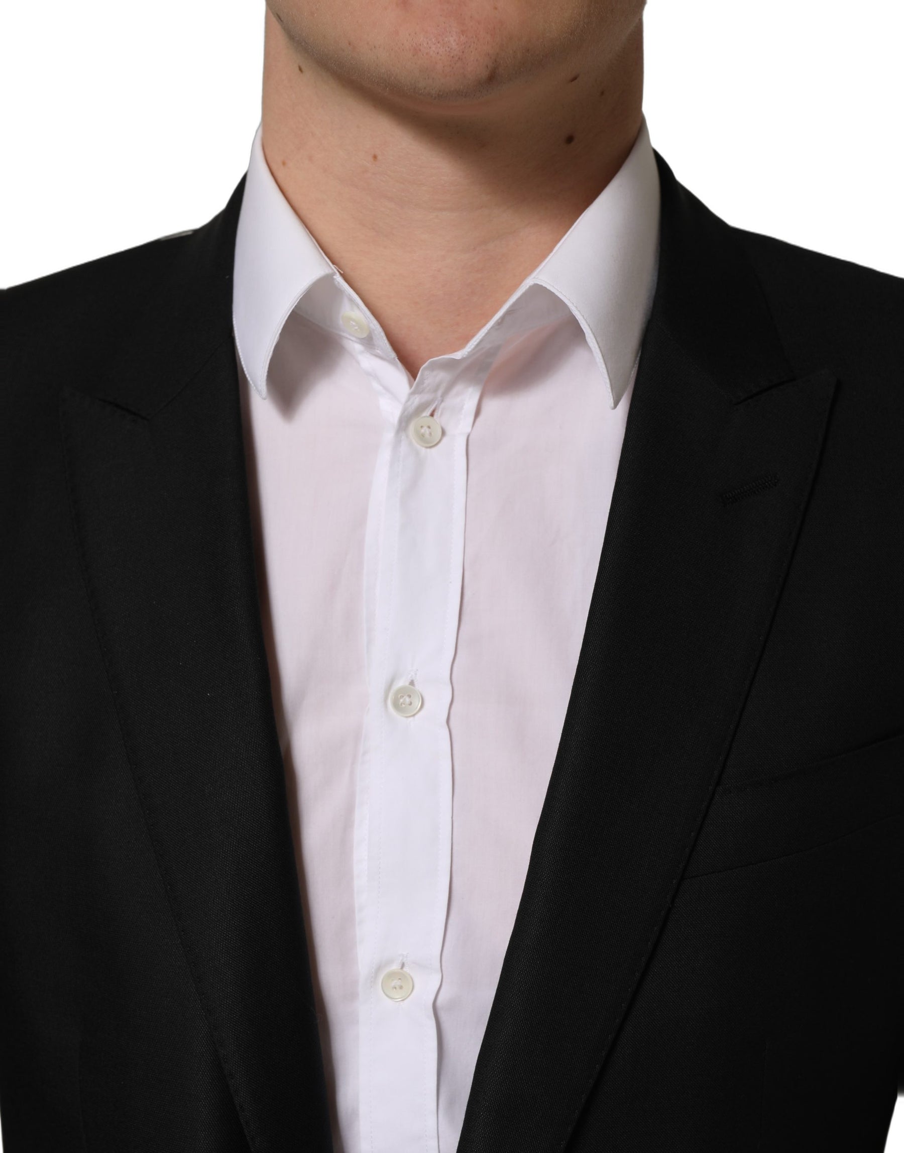 Dolce & Gabbana Black Wool Single Breasted Blazer Jacket | Regal Royce