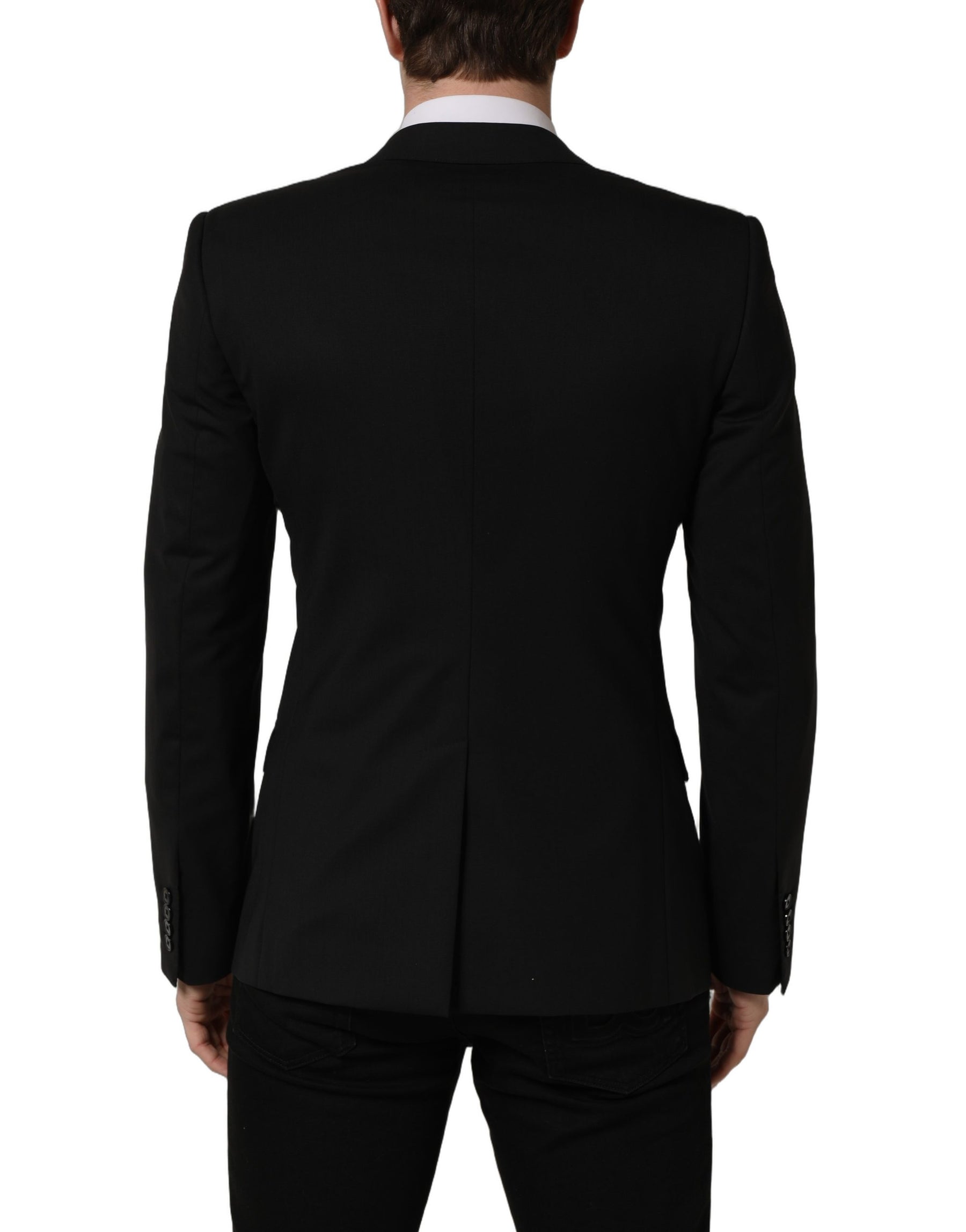 Dolce & Gabbana Black Wool Single Breasted Blazer Jacket | Regal Royce