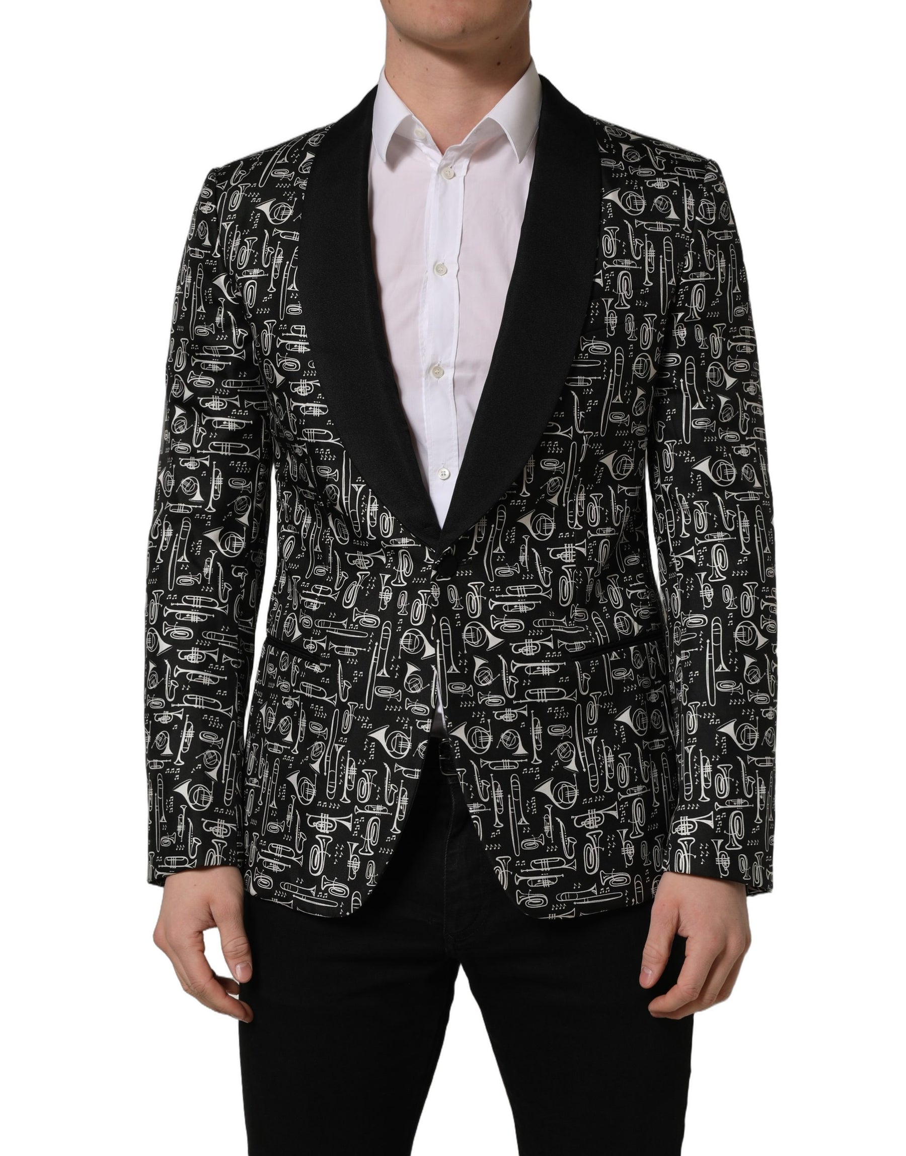 Dolce & Gabbana Black Crystal Embellished Coat Blazer Jacket | Regal Royce