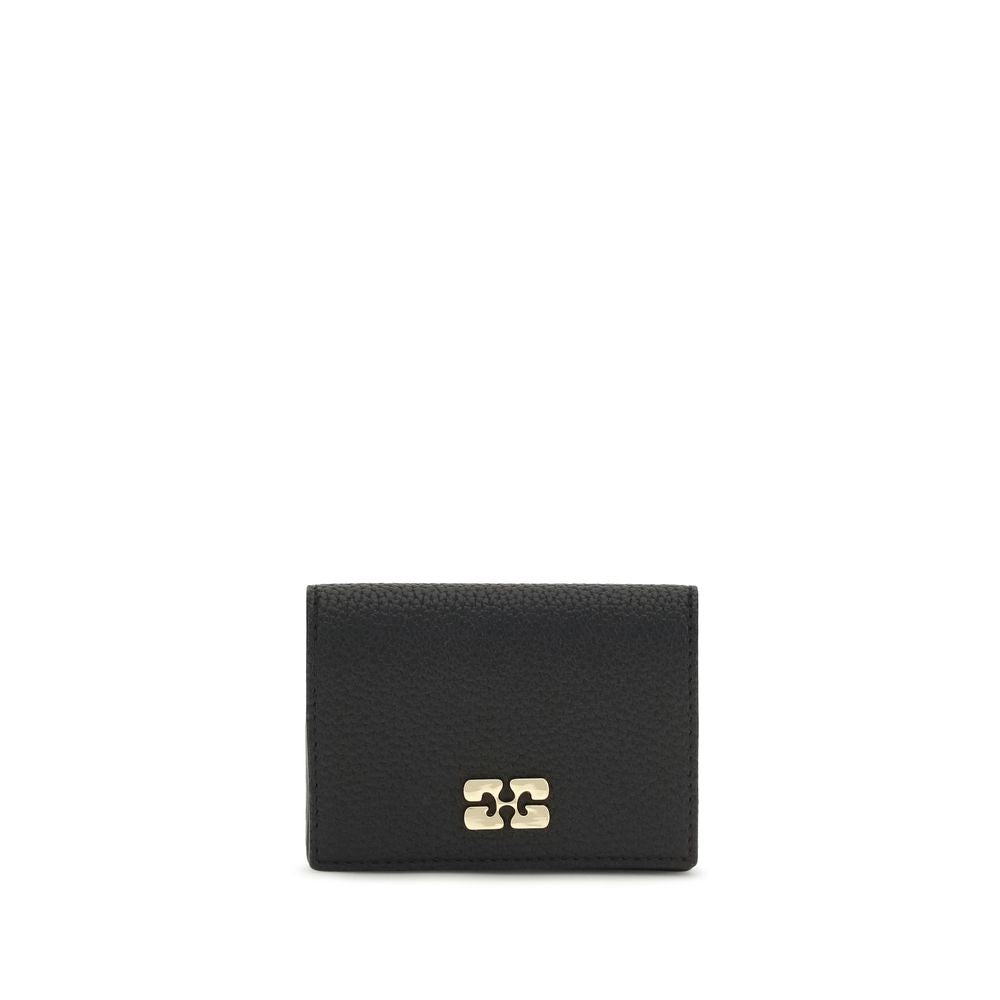 Ganni Black Recycled Polyester Wallet | Regal Royce