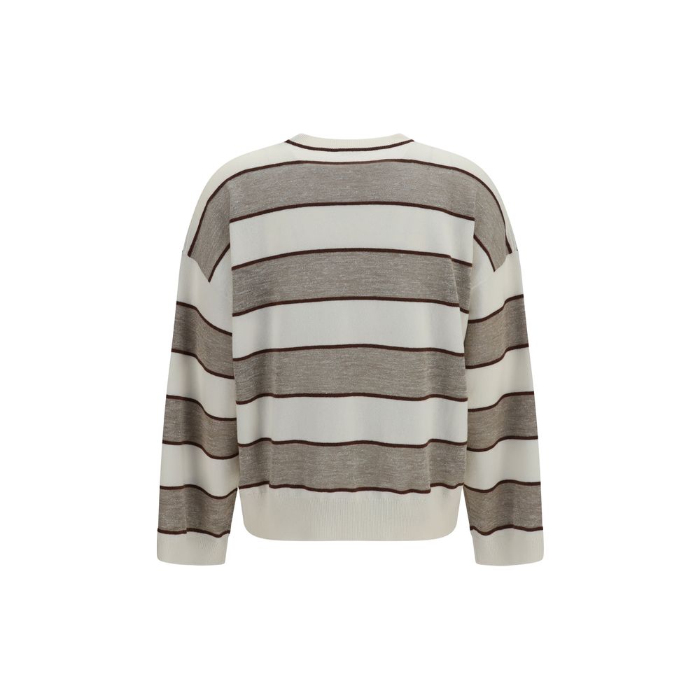Brunello Cucinelli Beige Wool Oves Aries Sweatshirt | Regal Royce