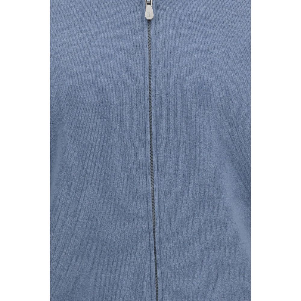 Brunello Cucinelli Blue Cashmere Cardigan | Regal Royce