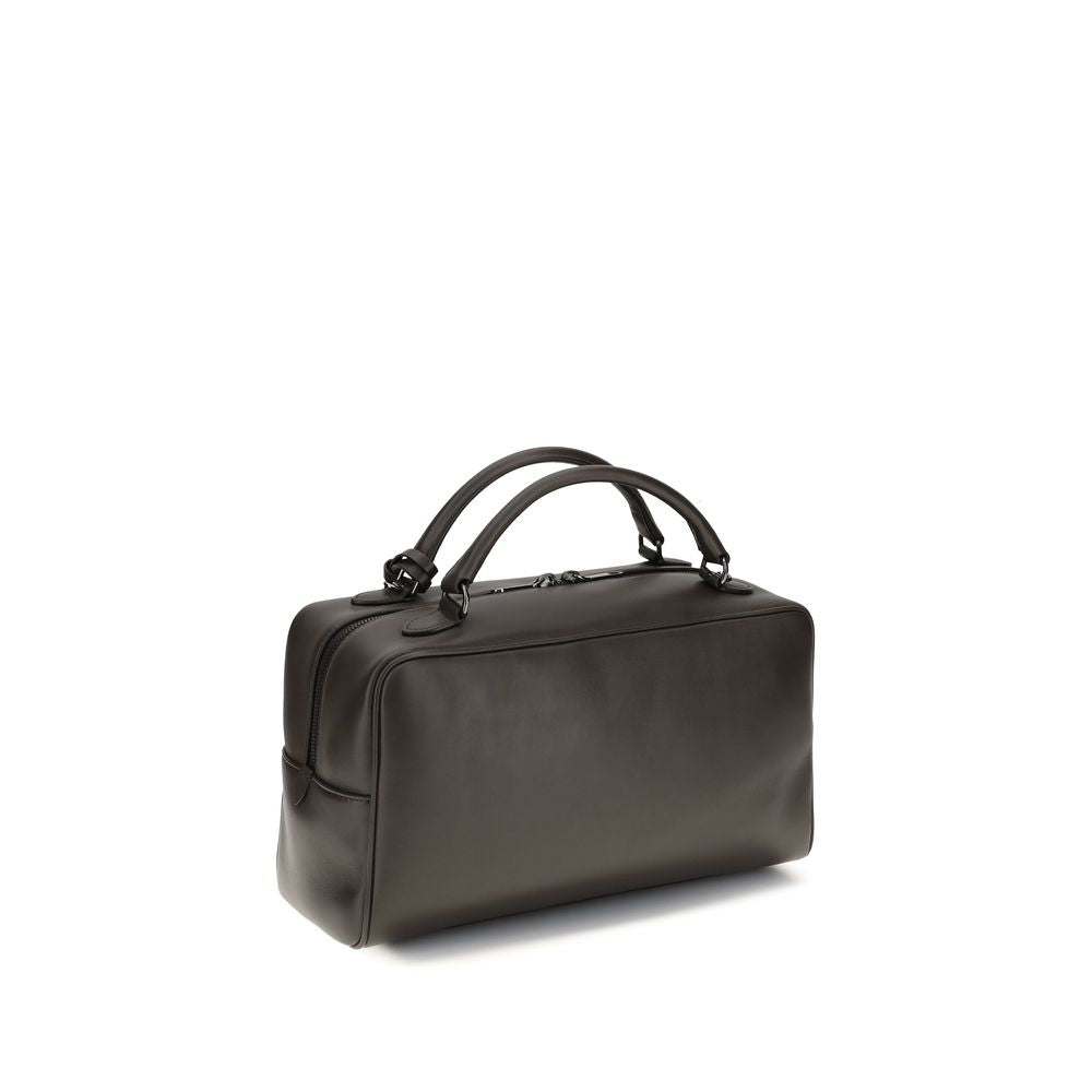 Brunello Cucinelli Brown Calf Leather Bos Taurus Handbag | Regal Royce