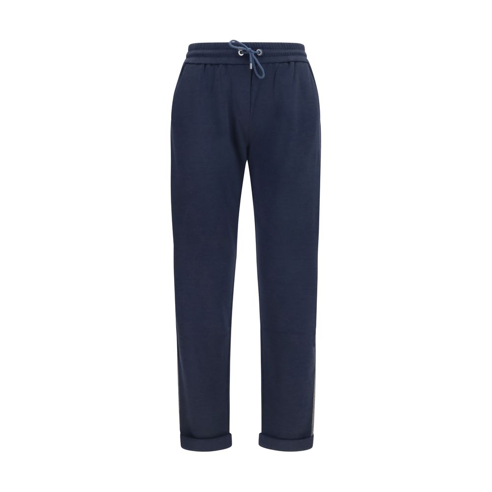 Brunello Cucinelli Blue Polyamide Casual Pants | Regal Royce