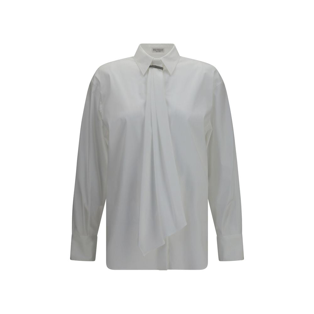 Brunello Cucinelli White Cotton Dress Shirt | Regal Royce