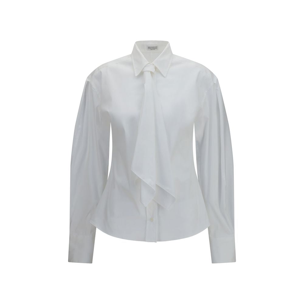 Brunello Cucinelli White Cotton Dress Shirt | Regal Royce