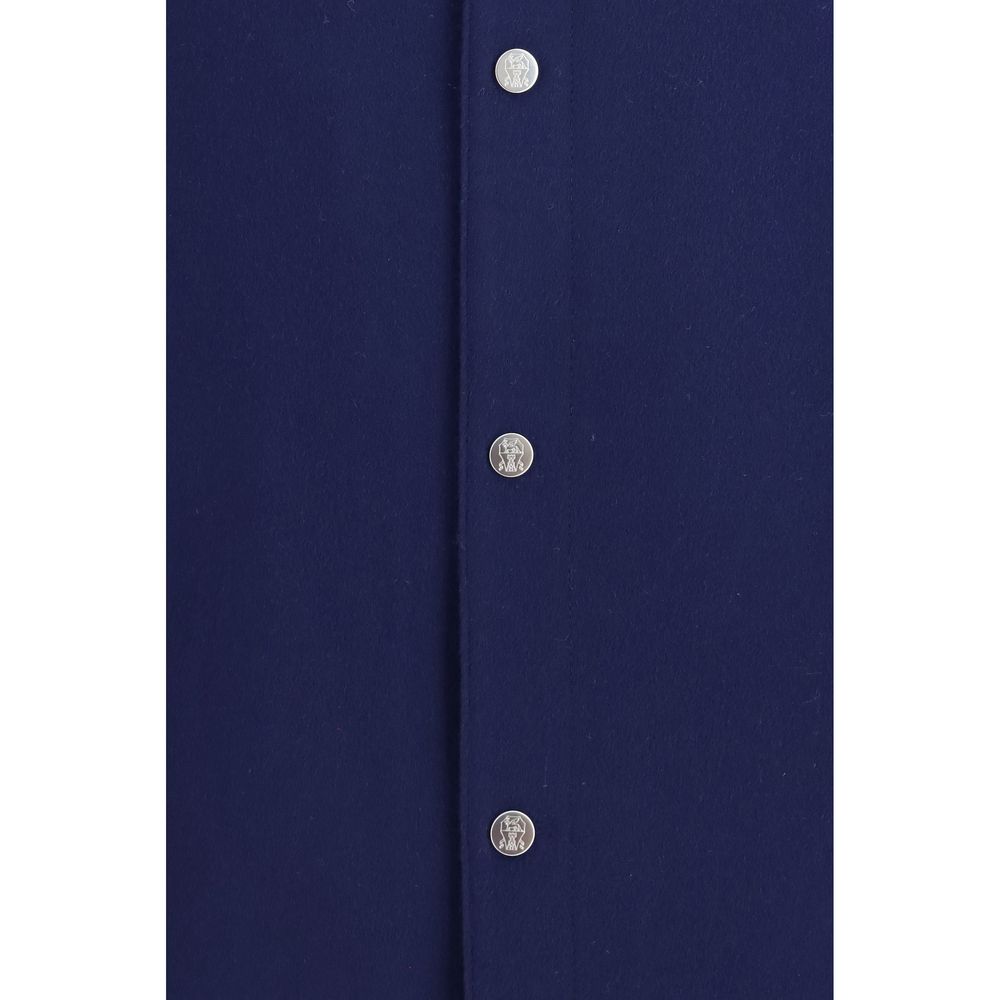 Brunello Cucinelli Blue Cashmere Full-Length Jacket | Regal Royce