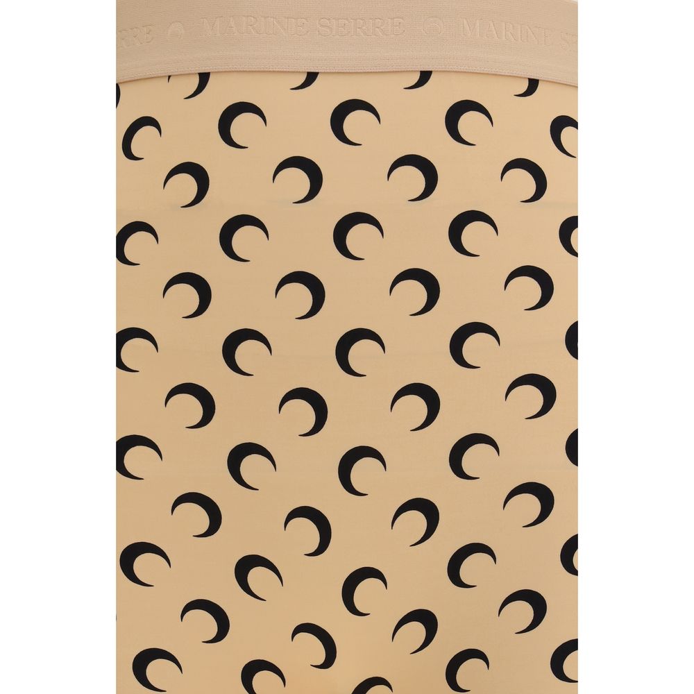 Marine Serre Beige Polyamide Bermuda Shorts | Regal Royce
