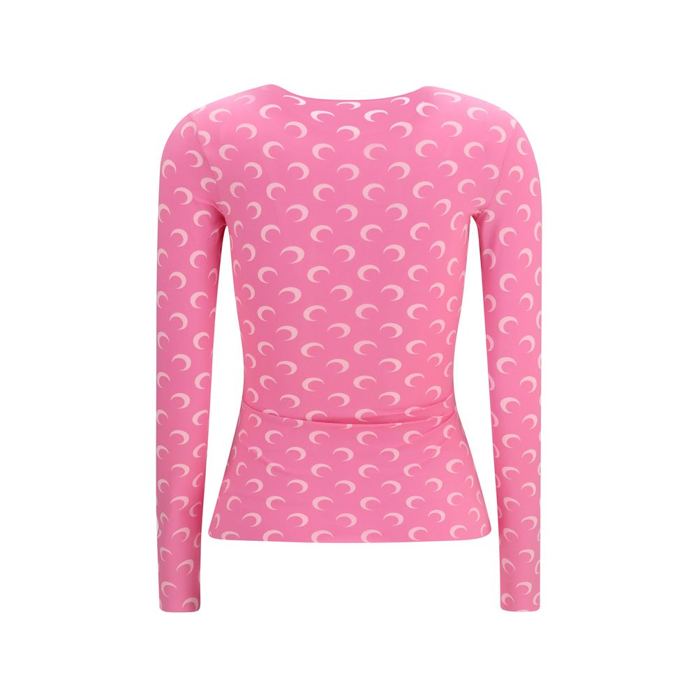 Marine Serre Multicolor Polyamide Long Sleeve T-Shirt | Regal Royce