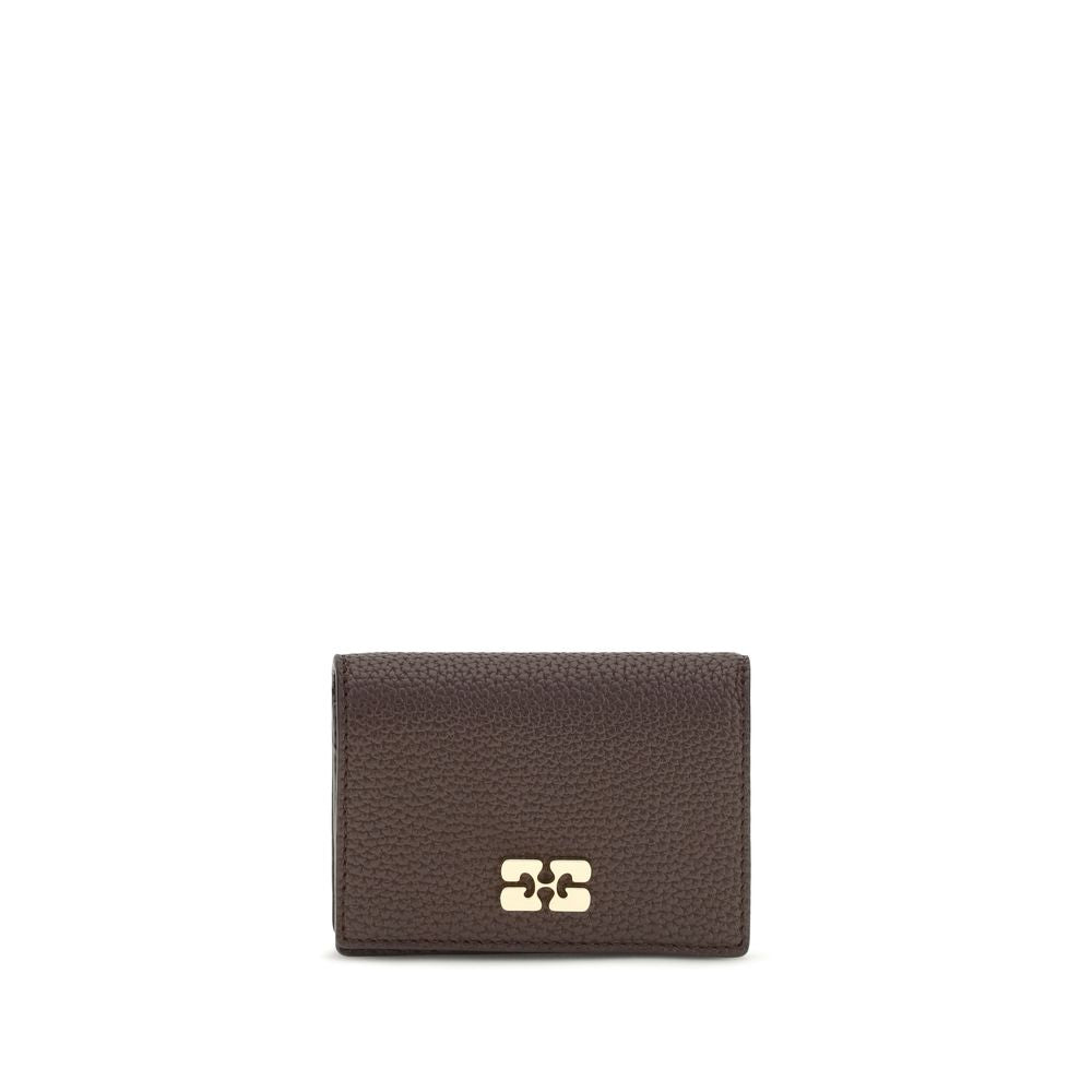 Ganni Brown Recycled Polyester Wallet | Regal Royce
