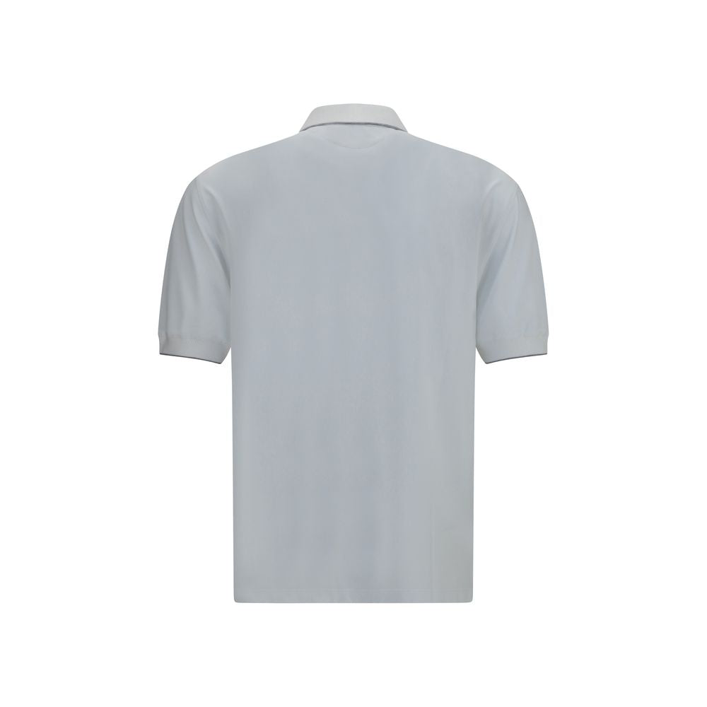 Brunello Cucinelli White Polyamide Polo Shirt | Regal Royce