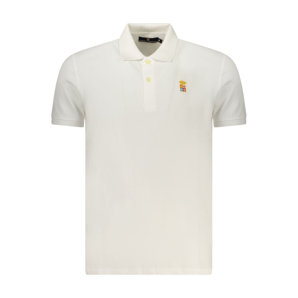 Marina Militare Bianco Cotton Men's Polo | Regal Royce