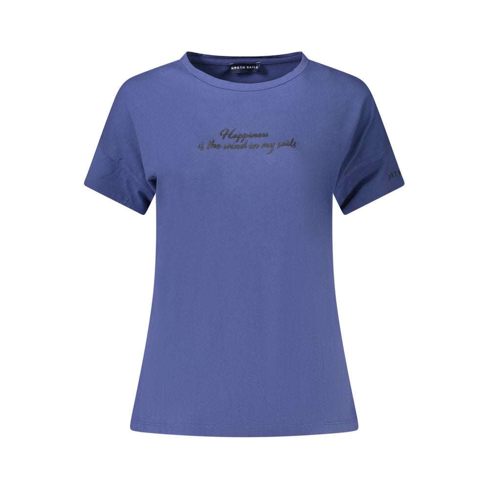 North Sails Blue Cotton Women T-Shirt | Regal Royce