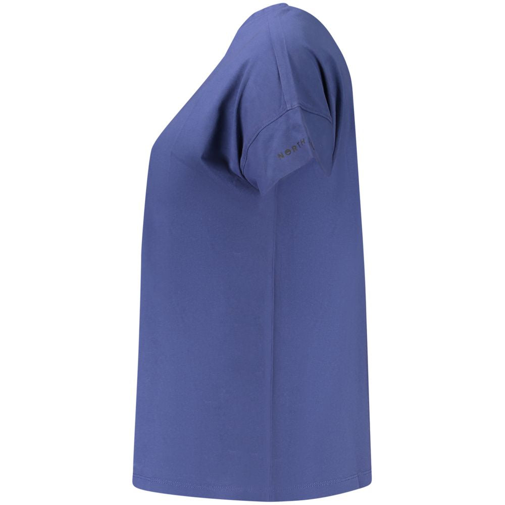 North Sails Blue Cotton Women T-Shirt | Regal Royce