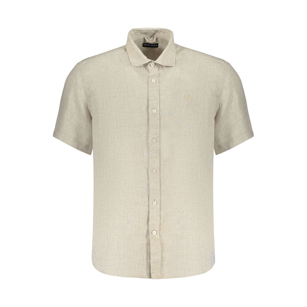 North Sails Beige Linen Men's Shirt | Regal Royce