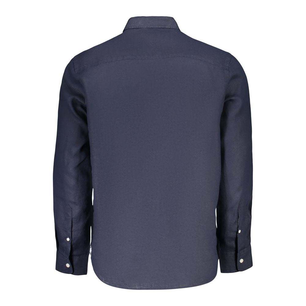 North Sails Blue Linen Men's Shirt | Regal Royce