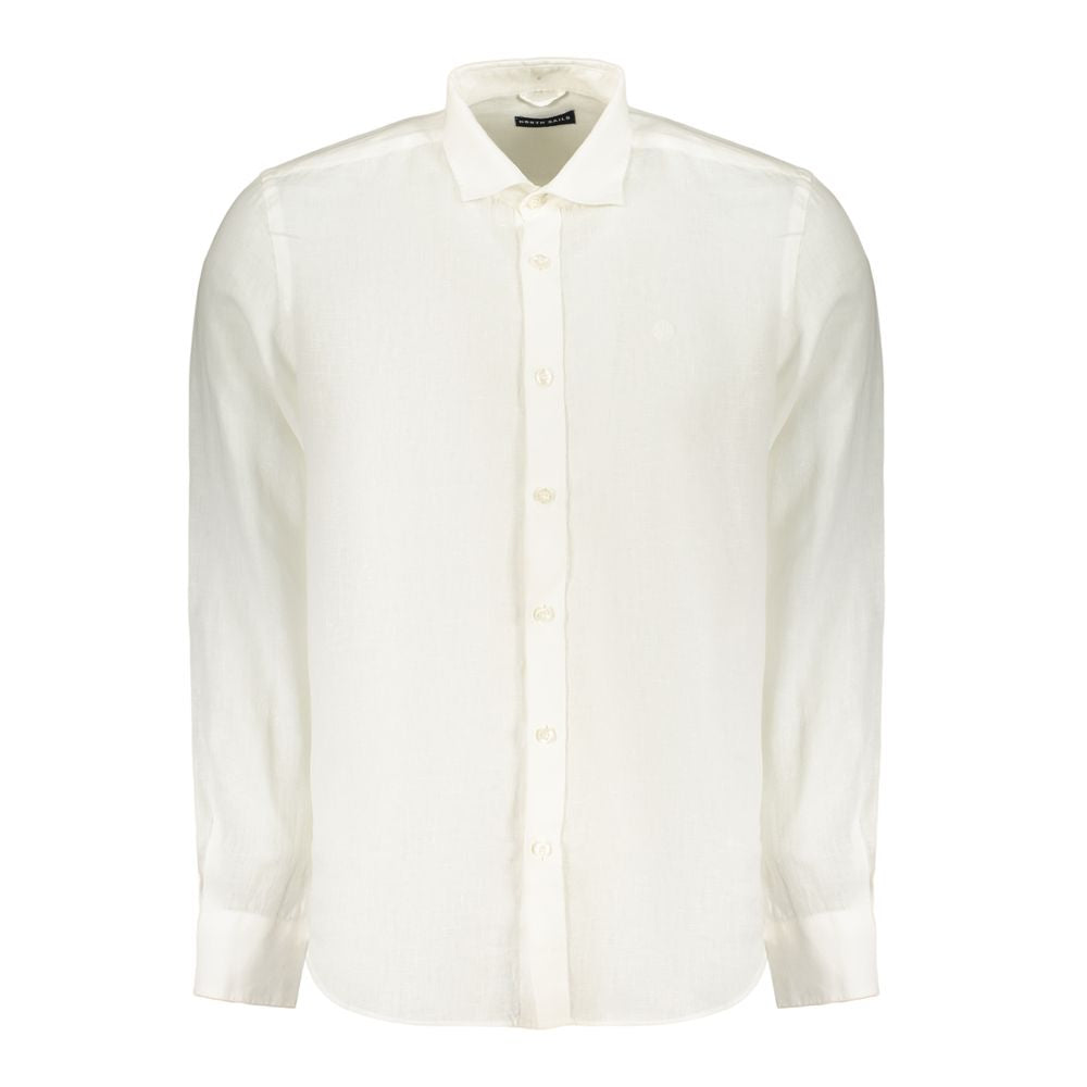 North Sails White Linen Men's Shirt | Regal Royce