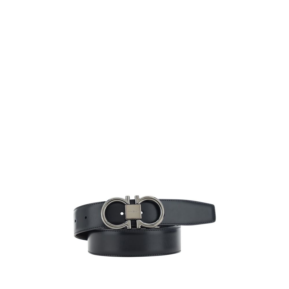 Ferragamo Black Calf Leather Bos Taurus Regular Belt | Regal Royce