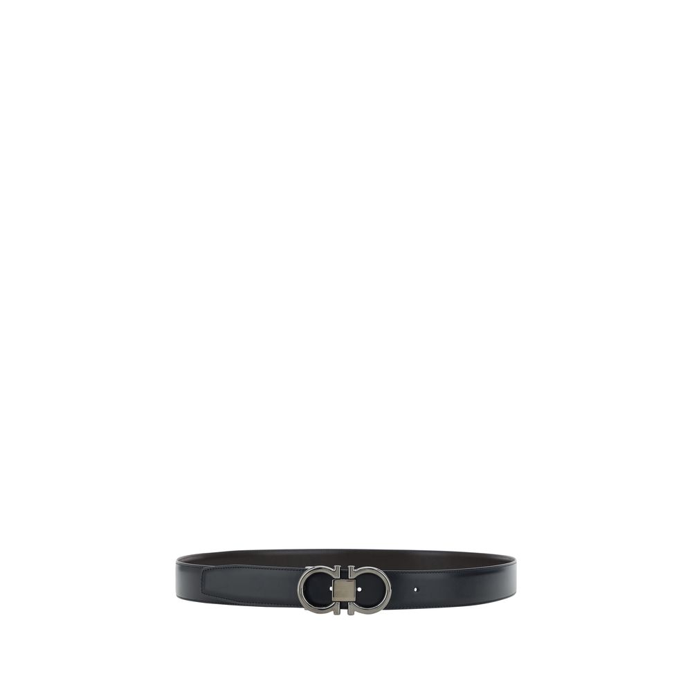 Ferragamo Black Calf Leather Bos Taurus Regular Belt | Regal Royce