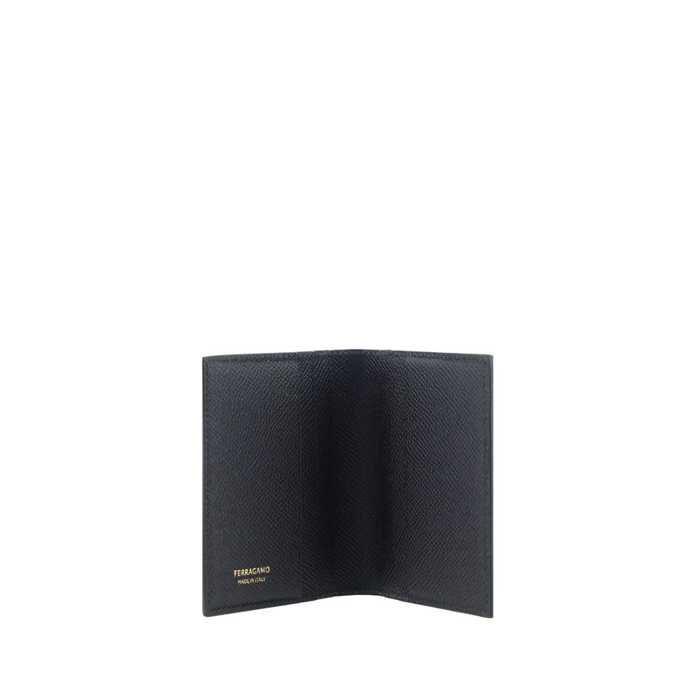 Ferragamo Black Calf Leather Bos Taurus Wallet | Regal Royce