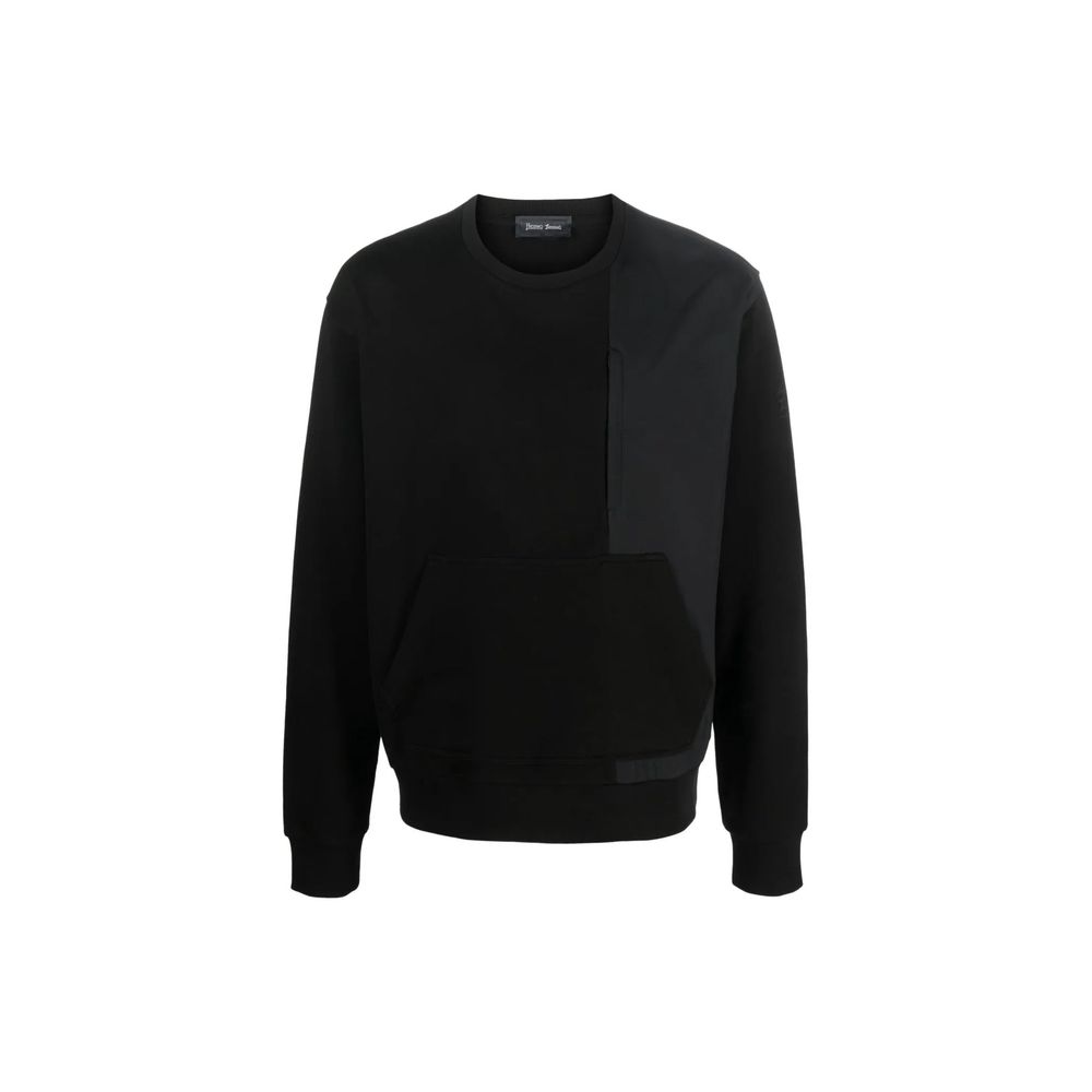 Herno Black Cotton Sweatshirt | Regal Royce