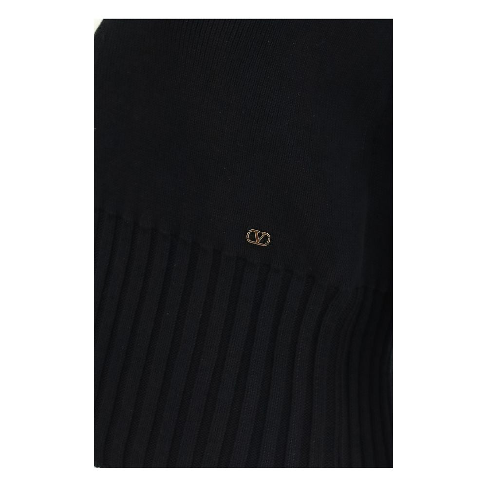 Valentino Black Cotton Cardigan | Regal Royce