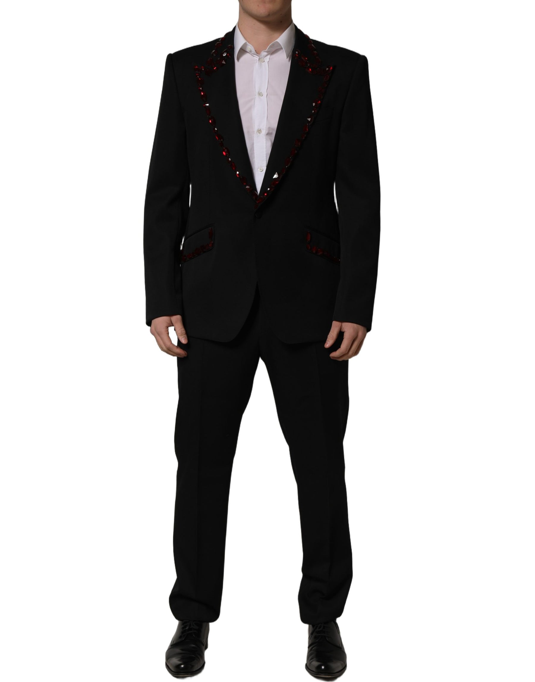 Dolce & Gabbana Black Crystal Embellished 2 Piece Suit | Regal Royce